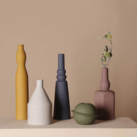 Morandi Porcelain Vases Set of Five