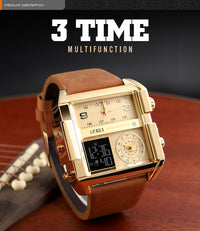 Skmei Men's Watch Leather Waterproof