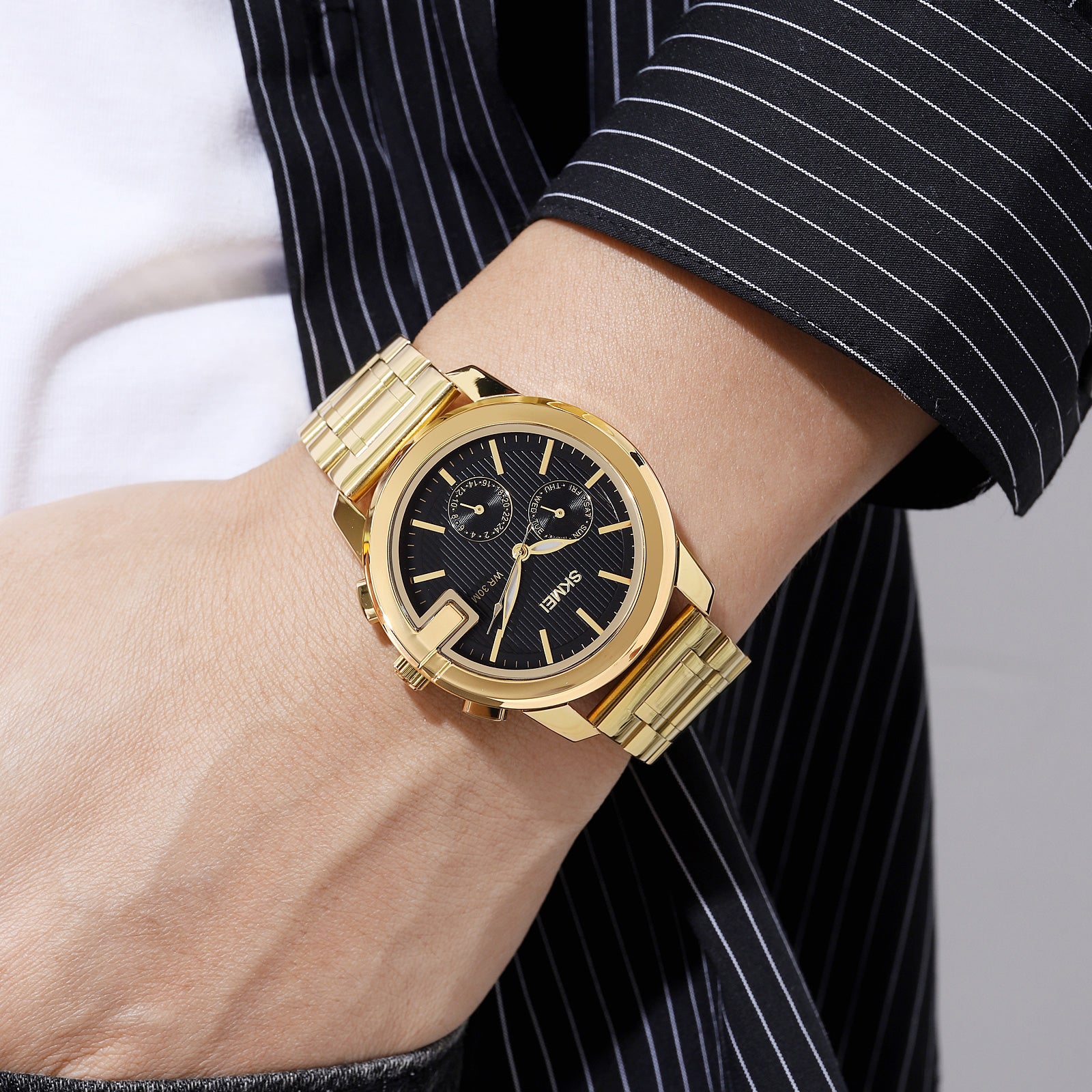 Skmei Unisex Watch Stainless Steel Waterproof