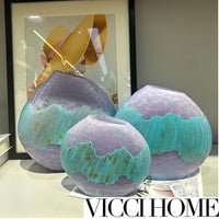 Sand Blowing Modern Light Luxury High-Grade Carved Vase