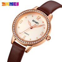 Skmei Women's Watch Leather Waterproof