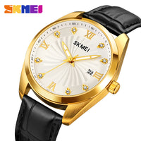 Skmei Unisex Watch Leather Waterproof