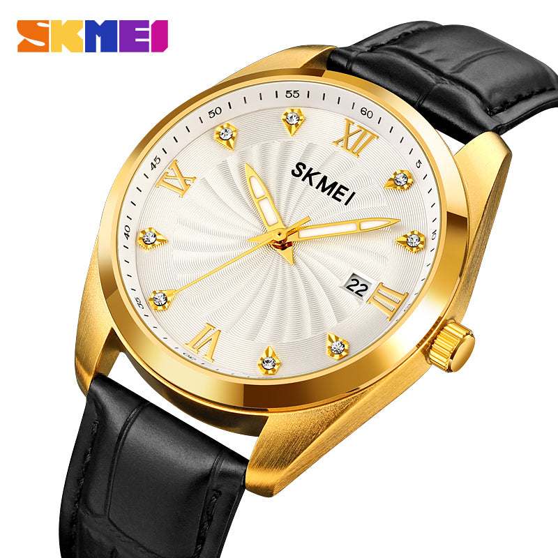 Skmei Unisex Watch Leather Waterproof