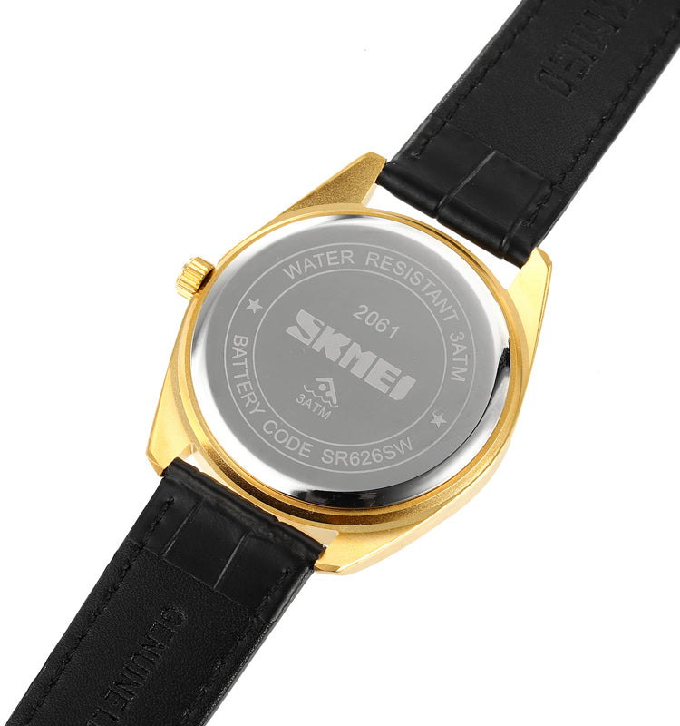 Skmei Unisex Watch Leather Waterproof