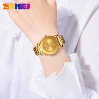 Skmie Unisex Watch Stainless Steel Waterproof