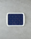 Geometric Glow PP Non-Slip Tray 34x25 Cm Navy Blue – Gold