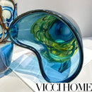 Sand Blowing Personality Silk-Wrapped Glass High-End Vase