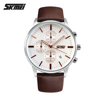 Skmie Men's Watch Leather Waterproof