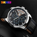 Skmie Men's Watch Leather Waterproof