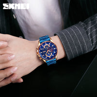 Skmie Men's Watch Stainless Steel Waterproof