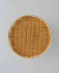 PEARL PLASTIC RATTAN CAKE STAND 30 CM LIGHT BROWN Tray