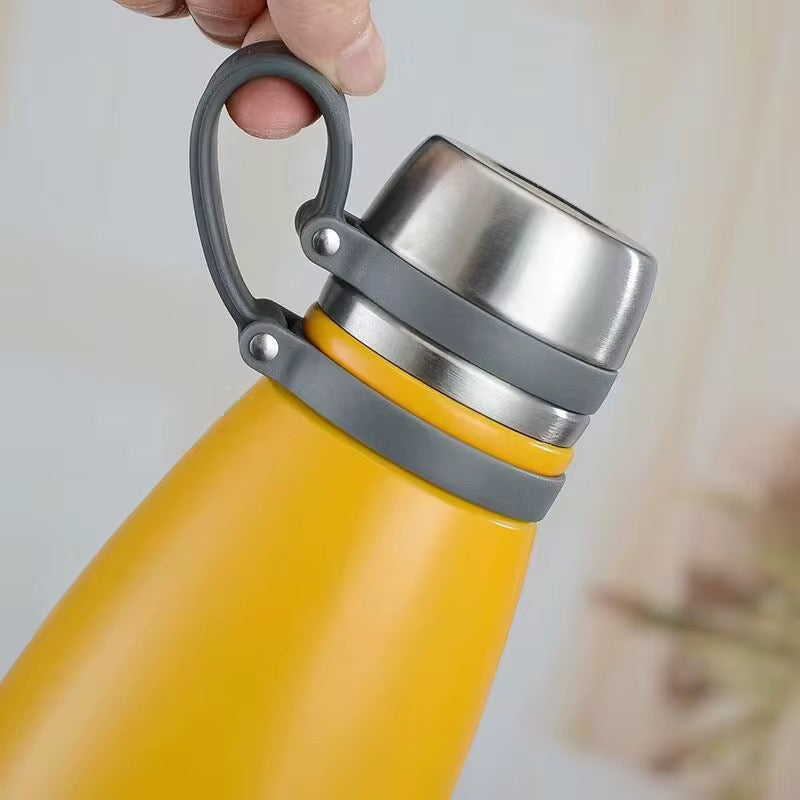 1100 ml outdoor portable sports kettle with hand rope 304 stainless steel vacuum insulation cup business office gift cup
