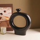 Creative Nordic Black White Striped Ceramic Vase High-End