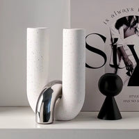 Behanmei U-shaped White Porcelain Vase