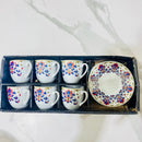Light Luxury Turkish Coffee Cups & Saucers – Set of Six