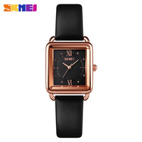Skmei Women's Watch Leather Waterproof Black