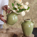 Dark Green Vintage Hydroponic Flower Vase
