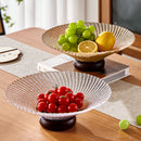High-End Chinese Style Snack Plate Set Fruit Tray Wood Base