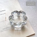 Plum Blossom Glass Candlestick