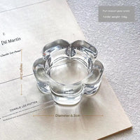 Plum Blossom Glass Candlestick