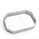 Silver Metal Luxury Mirror Tray
