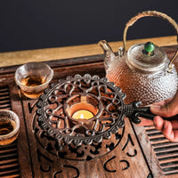 Iron Brewing Stove – Tea, Coffee & Alcohol Burner with Candle Table