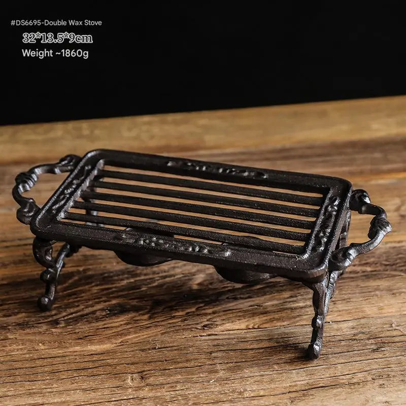 Iron Brewing Stove – Tea, Coffee & Alcohol Burner with Candle Table
