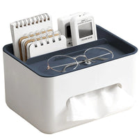 Multifunctional Tissue Box with Storage – Plastic Organizer for Home & Office