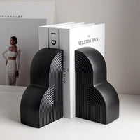 Arched Line Bookends – Matte Polar