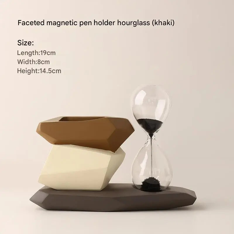 Magnetic Pen Holder Hourglass (Khaki)