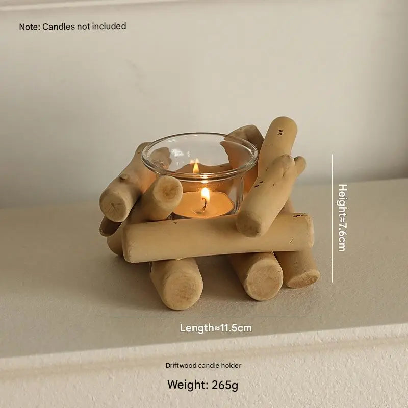Handcrafted Wooden Candle Holder
