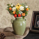 Dark Green Vintage Hydroponic Flower Vase