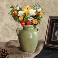 Dark Green Vintage Hydroponic Flower Vase