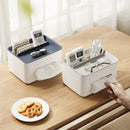Multifunctional Tissue Box with Storage – Plastic Organizer for Home & Office