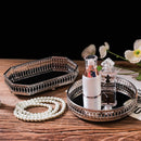 Silver Metal Luxury Mirror Tray