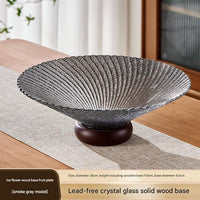 High-End Chinese Style Snack Plate Set Fruit Tray Wood Base