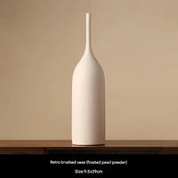 Hand-Brushed Ceramic Vase – Morandi-Style