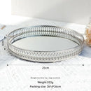 Silver Metal Luxury Mirror Tray