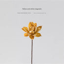 Yellow and white Magnolia Artificial Flower