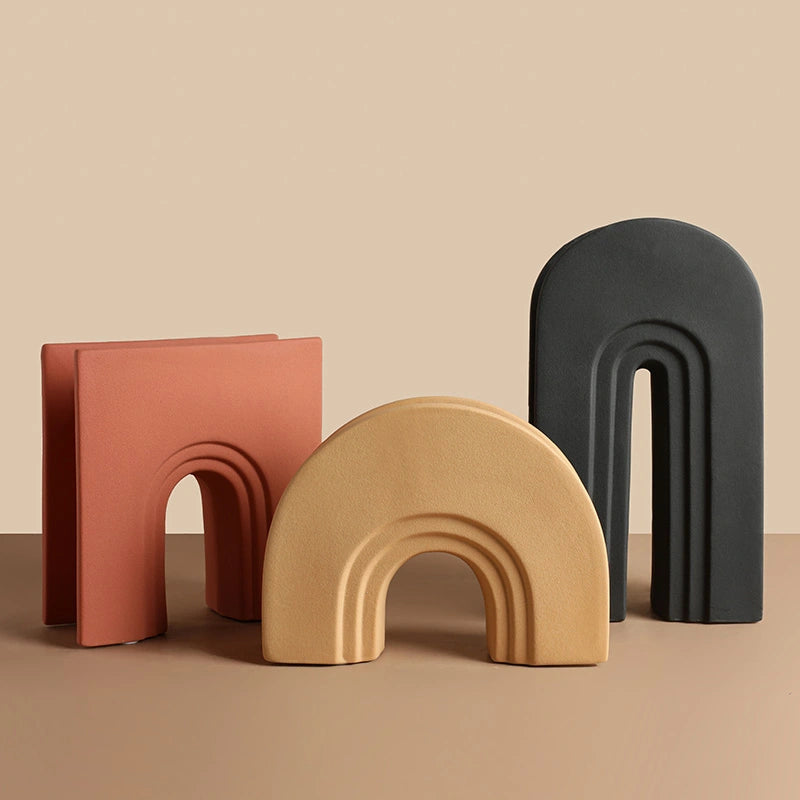Geometric Ceramic Vase High-End Arch