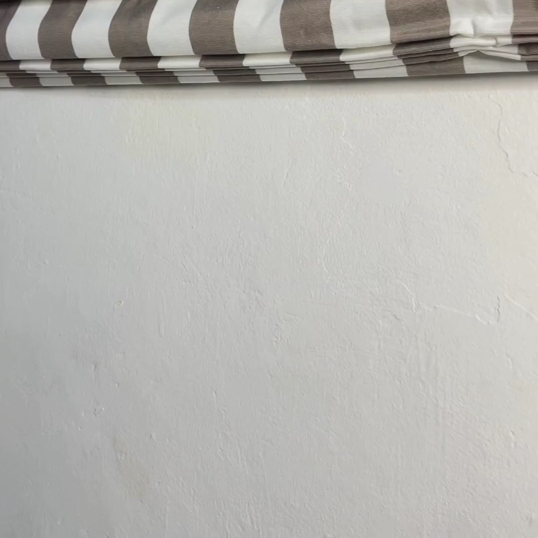 Brown and White Color Roman Blind (Vouwgordijn / Store Bateau) Made in France