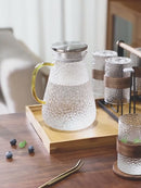 (6 cups) Hammered High Borosilicate Glass Water Cup – Explosion-Proof & Heat Resistant