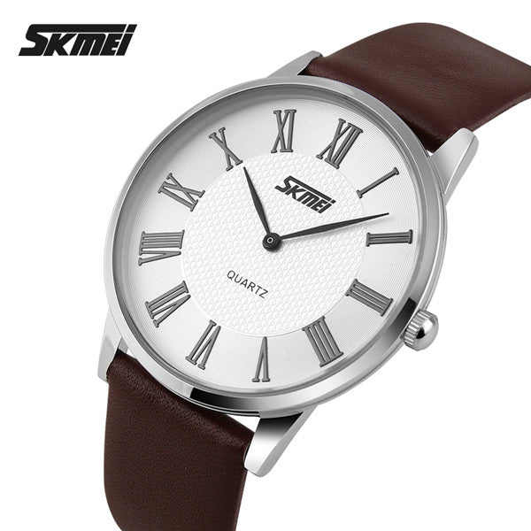 Skmie Unisex Watch Leather Waterproof
